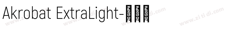 Akrobat ExtraLight字体转换